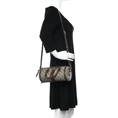 Gucci X BALENCIAGA BB Supreme Monogram Web Small Ophidia Boston Bag Beige New Acero 2 of 11