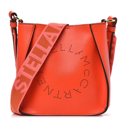 Stella McCartney Eco Alter Nappa Perforated Logo Tiny Crossbody Orange 1 of 8