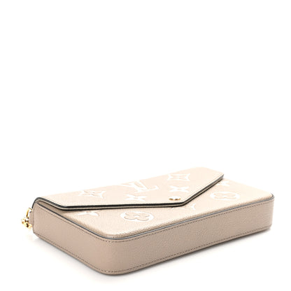 Louis Vuitton Empreinte Monogram Giant Felicie Pochette Tourterelle Creme 5 of 10