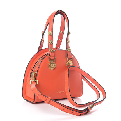 Versace Calfskin Small Medallion Tribute Bowling Bag Orange 3 of 9