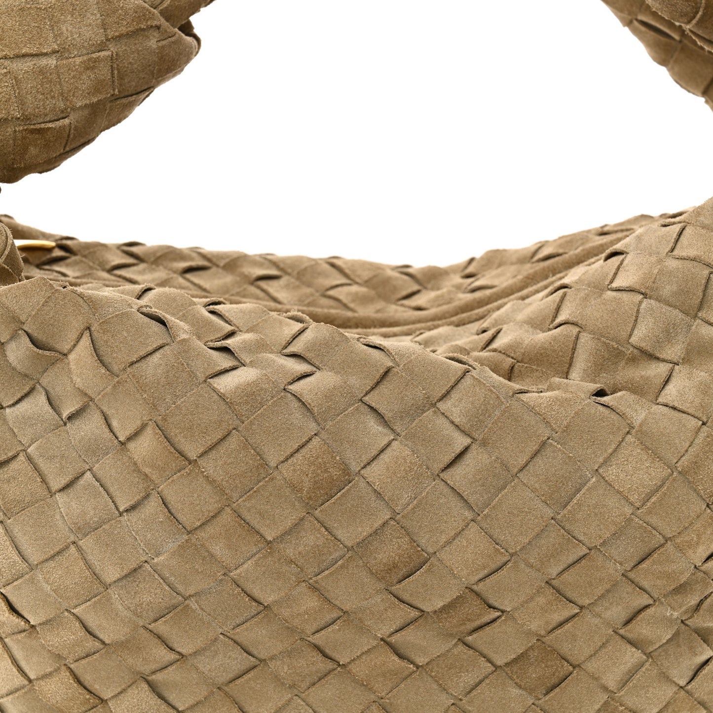 Suede Calfskin Intrecciato Teen Jodie Hobo Beige