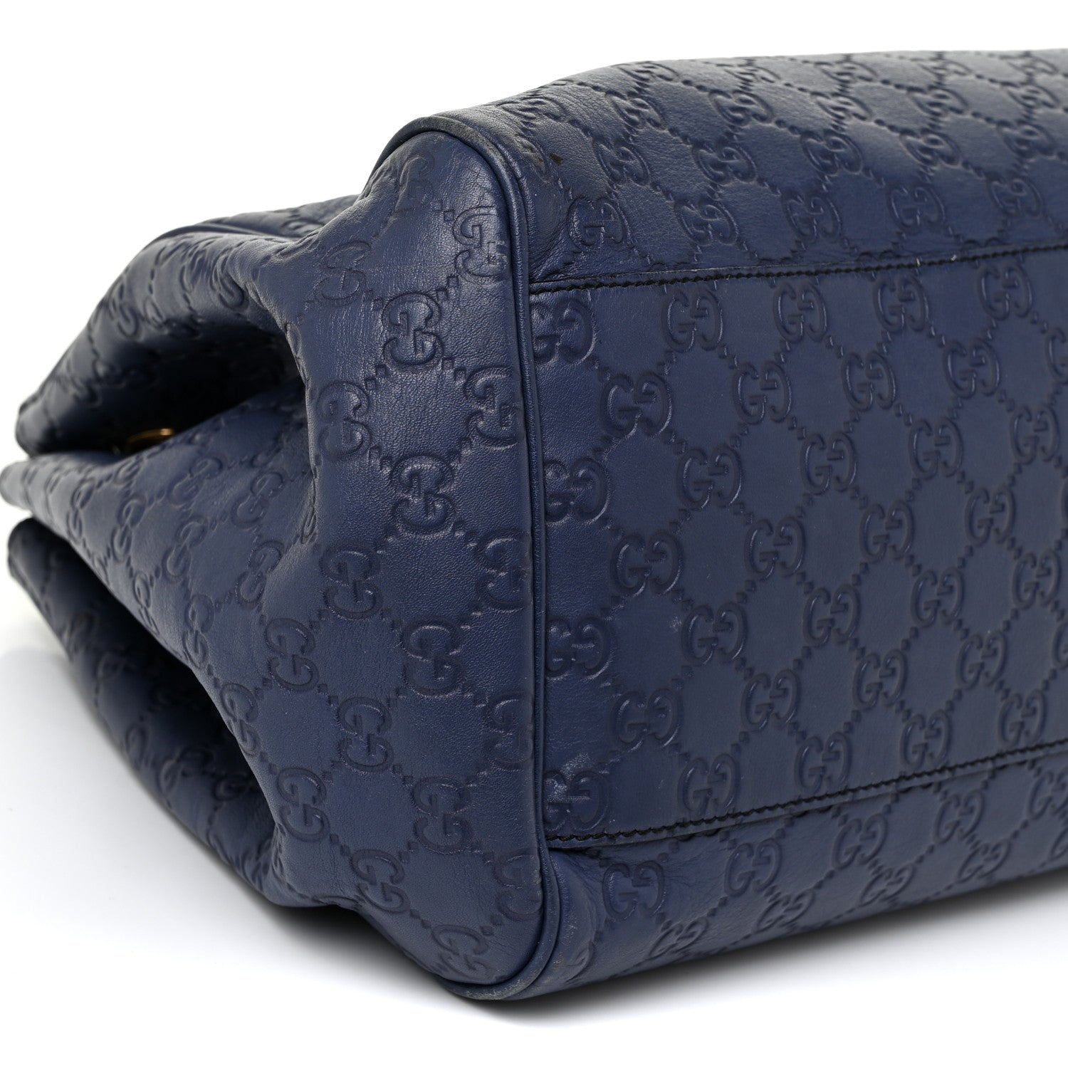 Gucci Guccissima Medium Emily Shoulder Bag Blue 8 of 21
