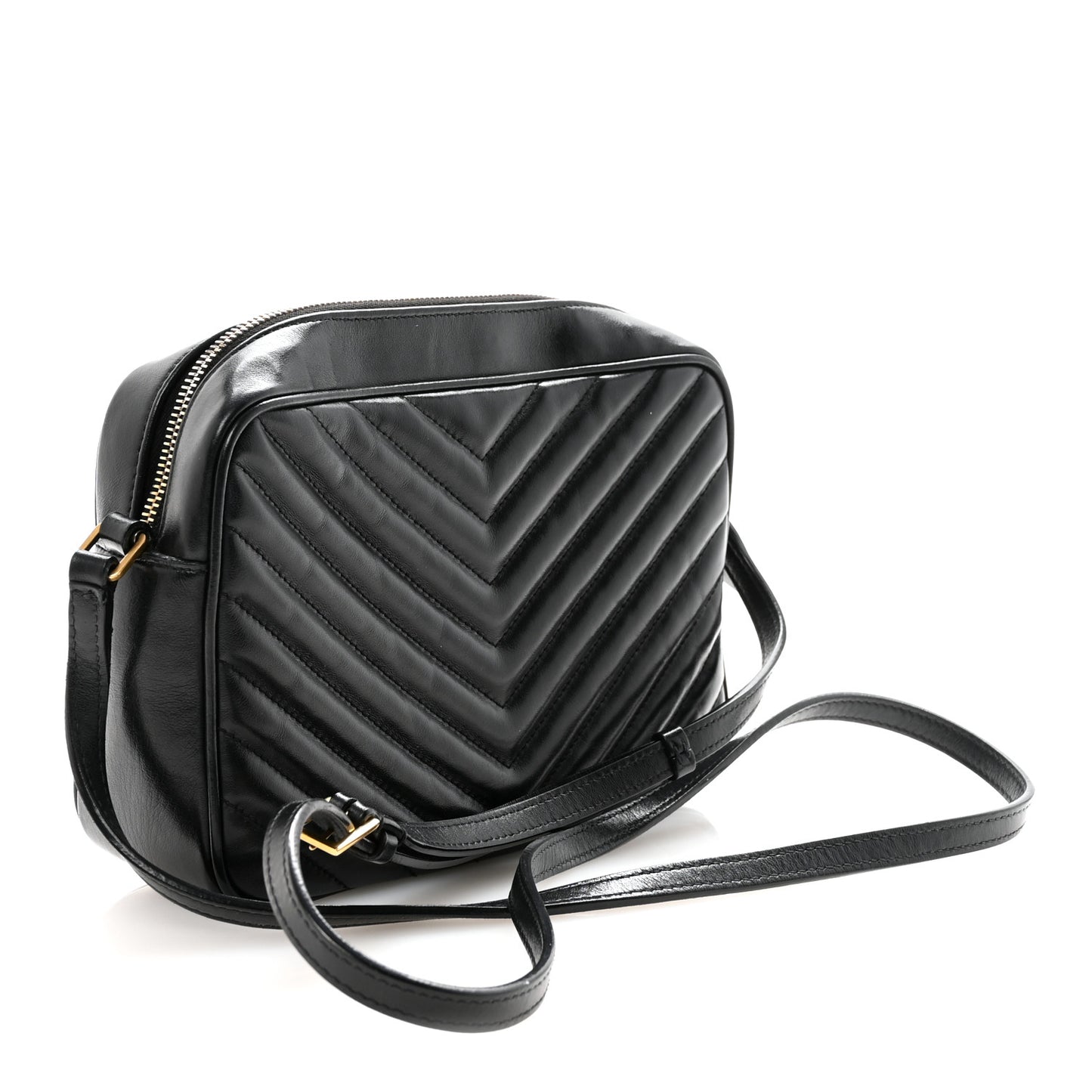 Calfskin Matelasse Monogram Lou Camera Bag Black