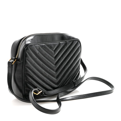 Saint Laurent Calfskin Matelasse Monogram Lou Camera Bag Black 3 of 10