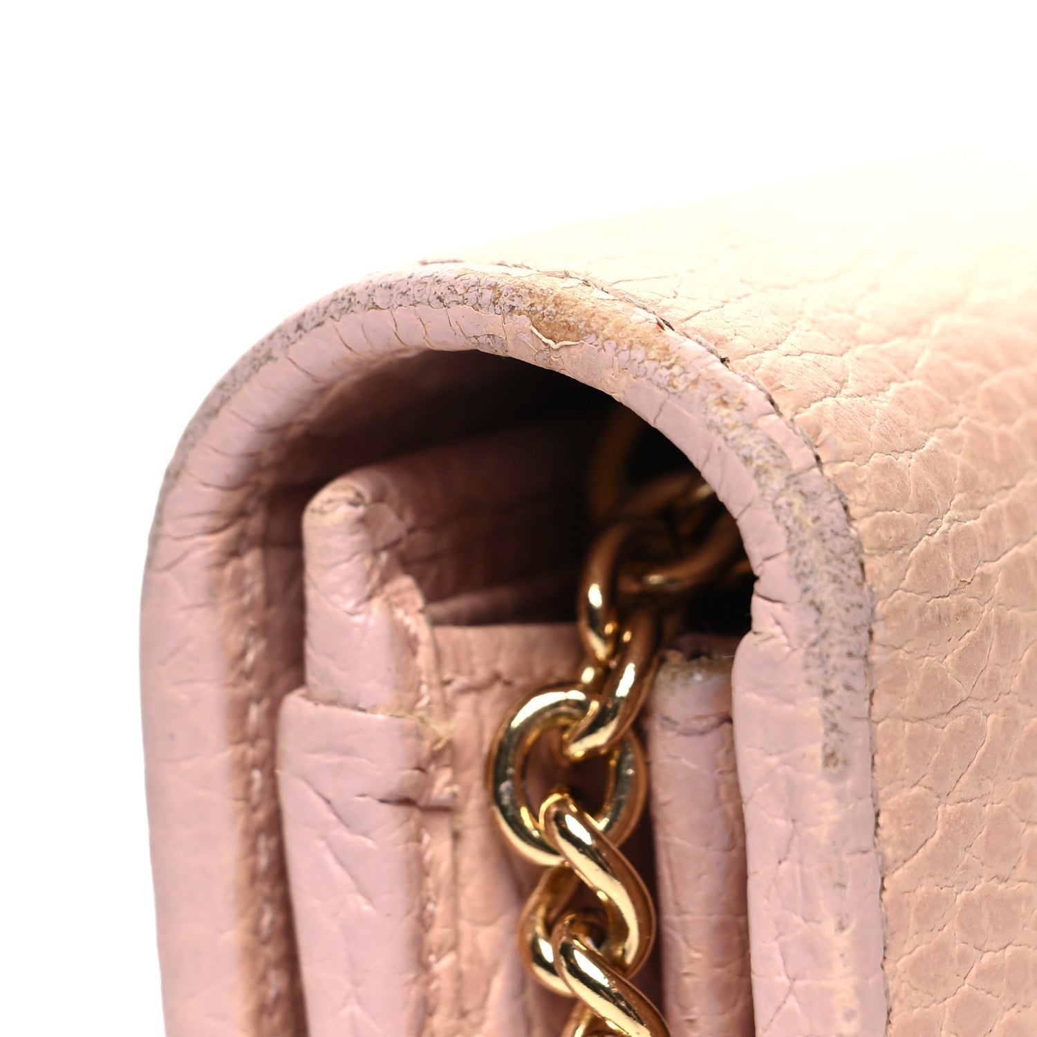Gucci Dollar Calfskin Petite GG Marmont Wallet Chain Perfect Pink 16 of 17