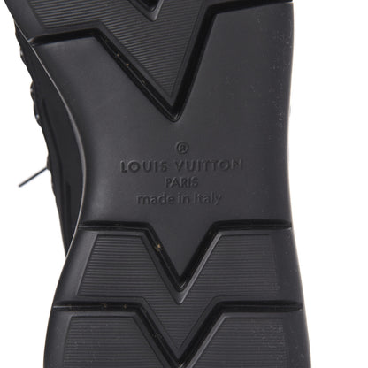 Louis Vuitton Denim Rubber Monogram Tie Dye Mens Fastlane Low Sneakers 9 Black 7 of 7
