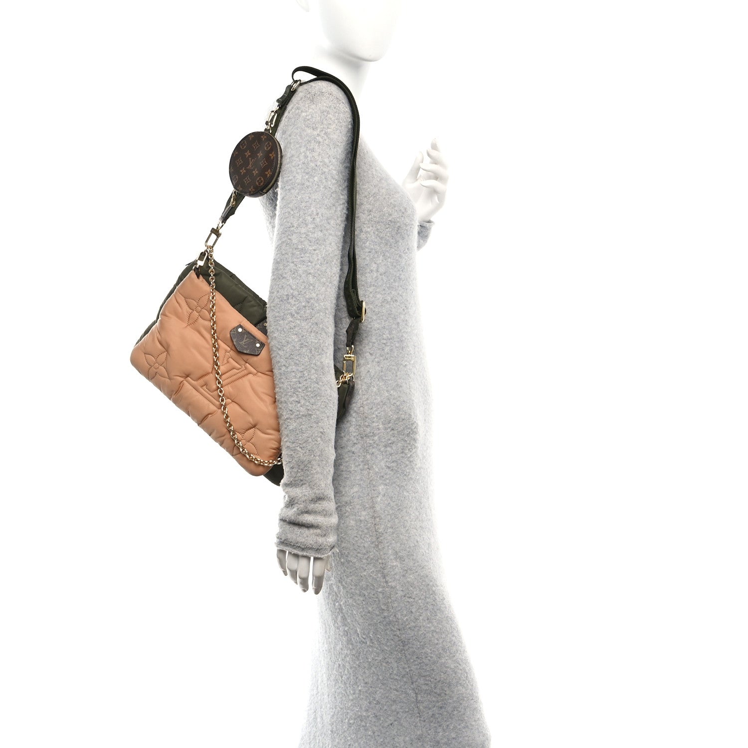 Louis Vuitton Econyl Monogram Pillow Maxi Multi Pochette Accessories Kaki Beige 2 of 12