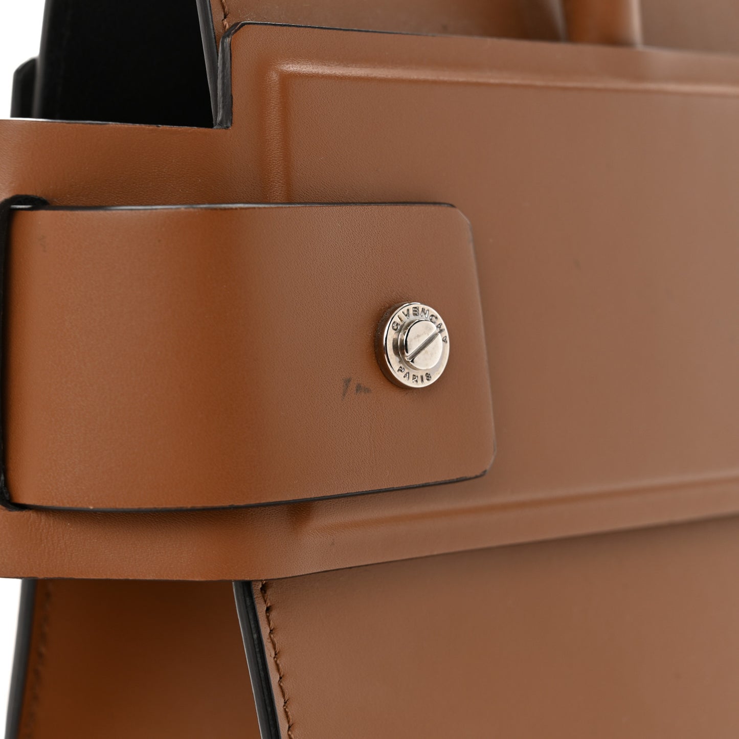 Smooth Calfskin Small Horizon Satchel Caramel
