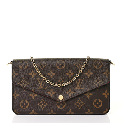 Louis Vuitton Monogram Pochette Felicie Chain Wallet Fuchsia 4 of 10