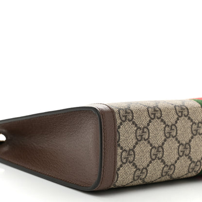Gucci GG Supreme Monogram Web Ophidia Pouch Brown 9 of 10