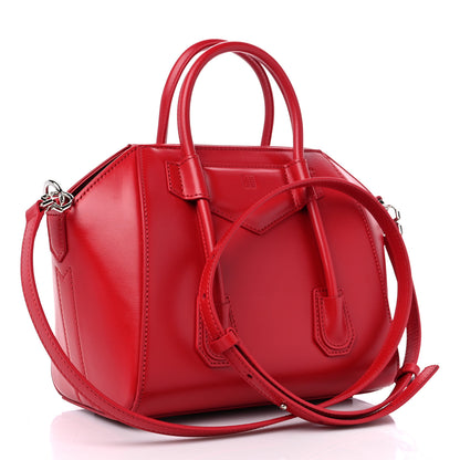 Givenchy Box Calfskin Mini Lock Antigona Shoulder Bag Red 2 of 8