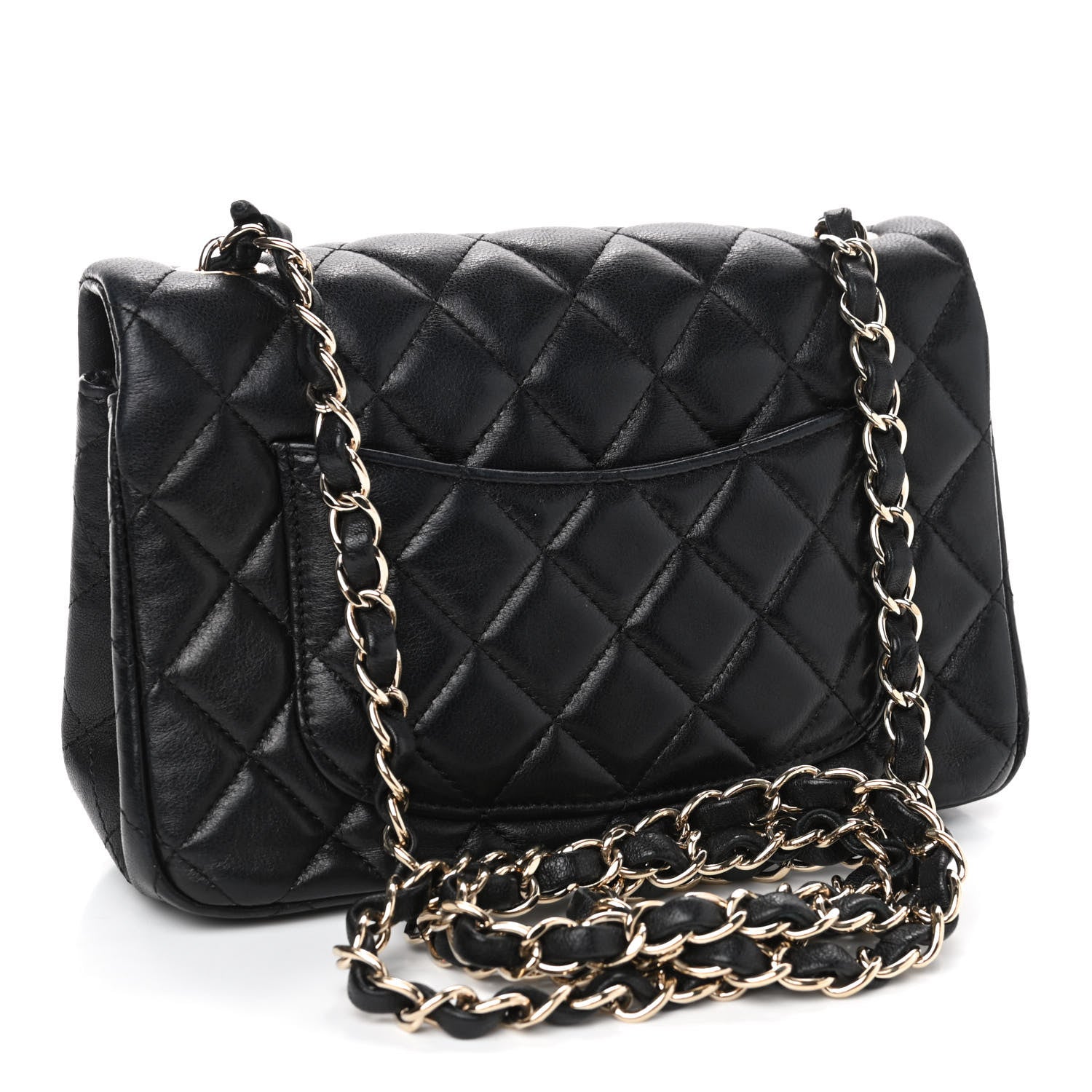 Chanel Lambskin Quilted Mini Rectangular Flap Black 2 of 5