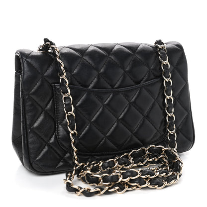 Chanel Lambskin Quilted Mini Rectangular Flap Black 2 of 5