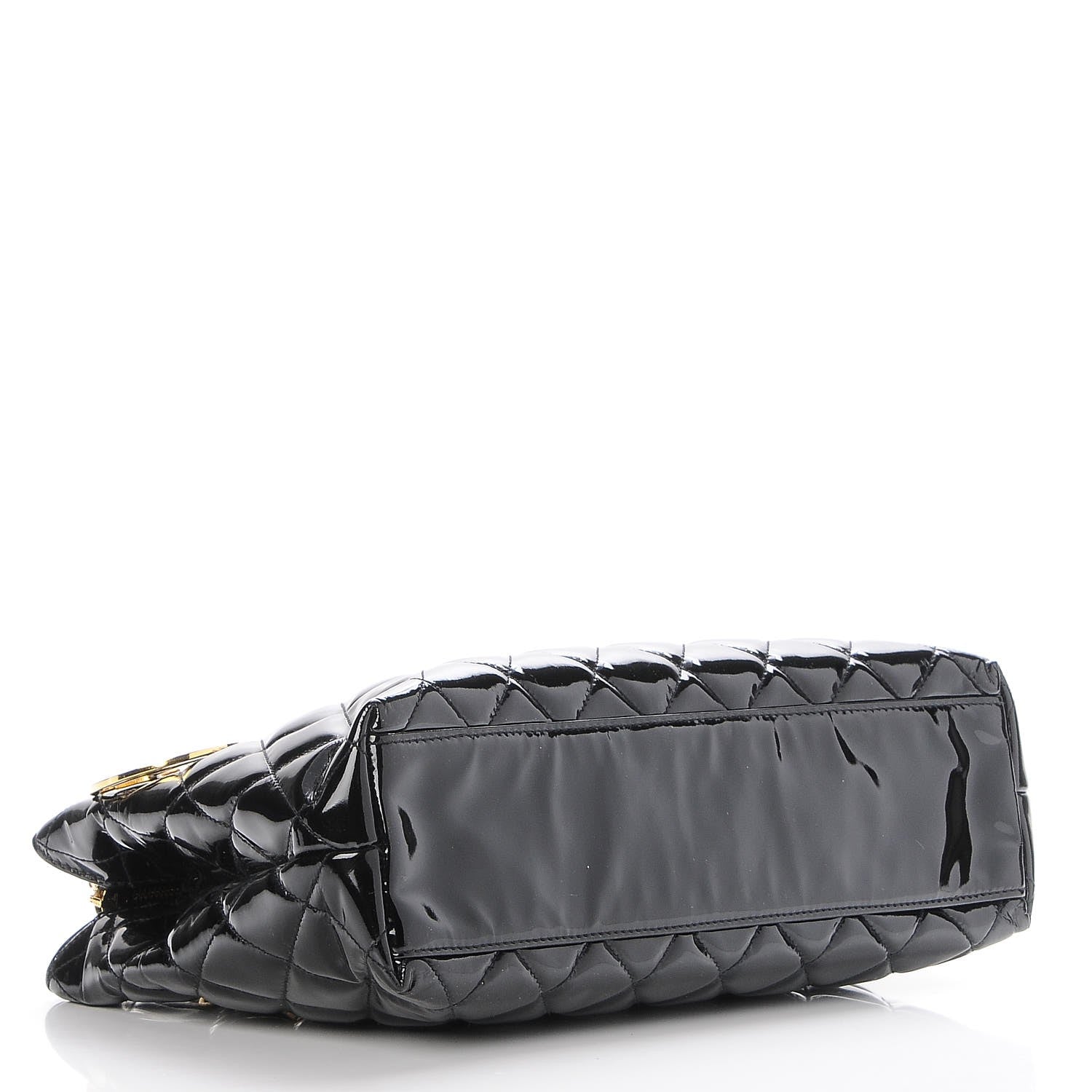 Chanel Patent Quilted Shoulder Bag Black 4 of 13