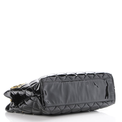 Chanel Patent Quilted Shoulder Bag Black 4 of 13
