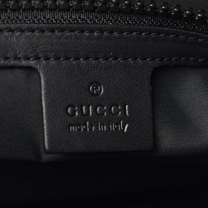Gucci X DAPPER DAN Calfskin Laminated Ayers GG Micro Monogram Double Buckle Backpack Black Gold 7 of 11