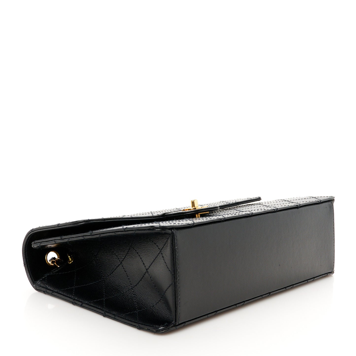 Caviar Stitch Jumbo Single Flap Black
