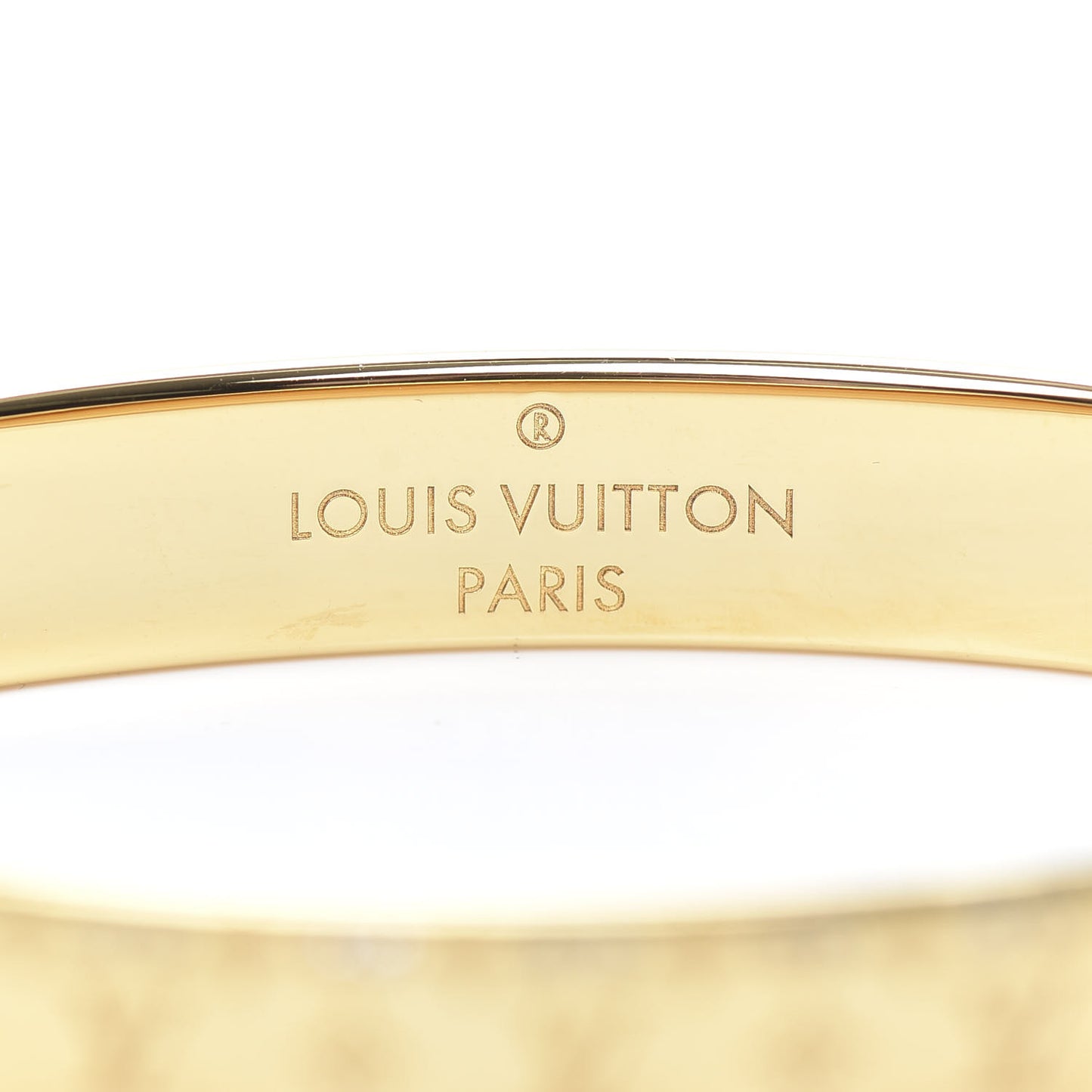 Brass Crystal Monogram Nanogram Strass Cuff S Gold