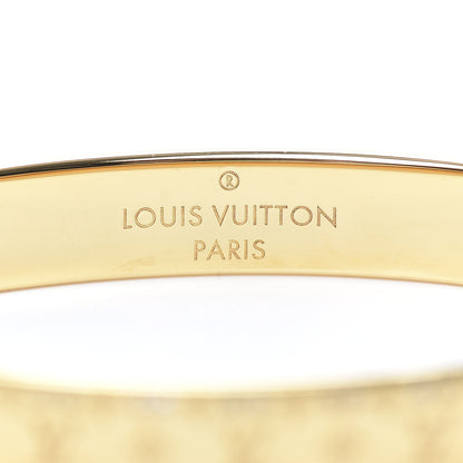 Louis Vuitton Brass Crystal Monogram Nanogram Strass Cuff S Gold 4 of 7
