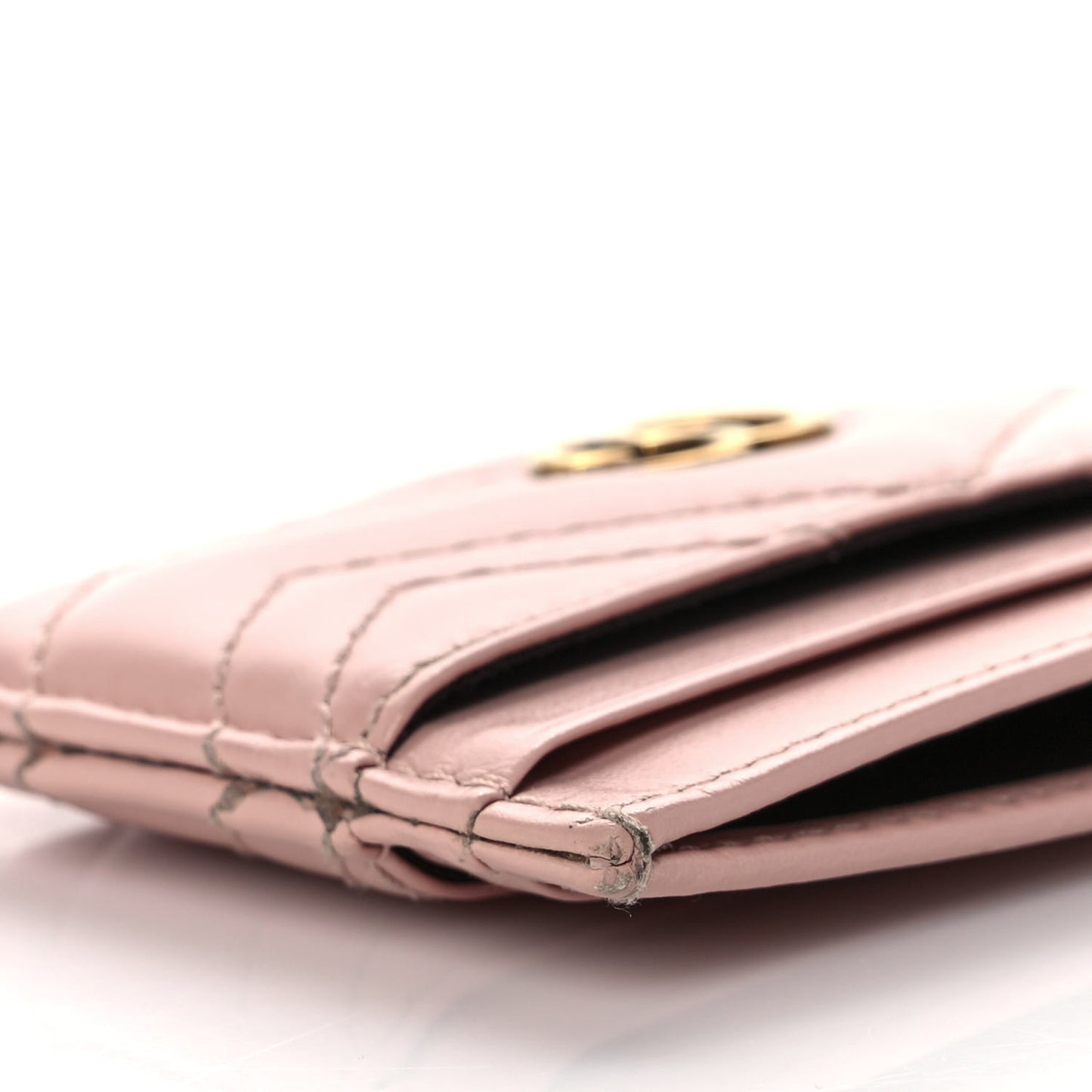 Calfskin Matelasse GG Marmont Card Holder Perfect Pink