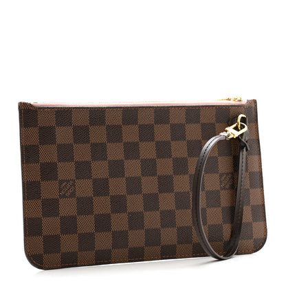 Louis Vuitton Damier Ebene Neverfull MM GM Pochette Rose Ballerine 3 of 9