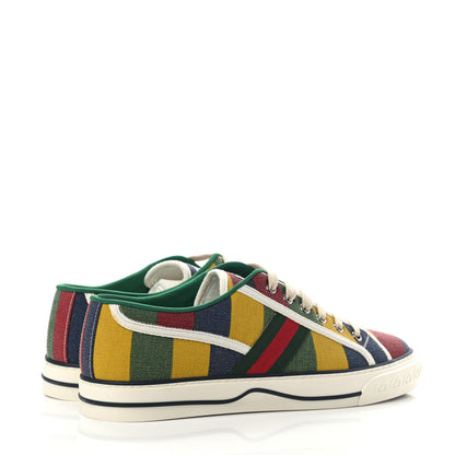 Gucci Canvas Web Marley Stripe Mens 1977 Tennis Sneakers 9 Multicolor Mystic White 4 of 8
