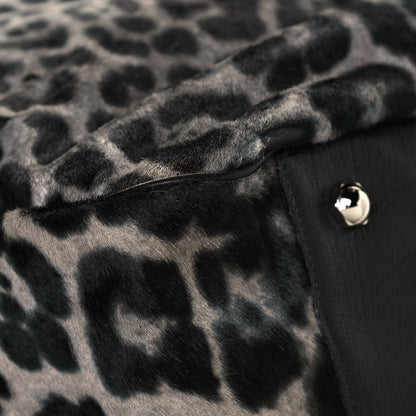 Saint Laurent Calf Hair Stingray Leopard Print Large Roady Hobo Black 8 of 10
