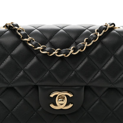 Chanel Lambskin Quilted Mini Rectangular Flap Black 8 of 11