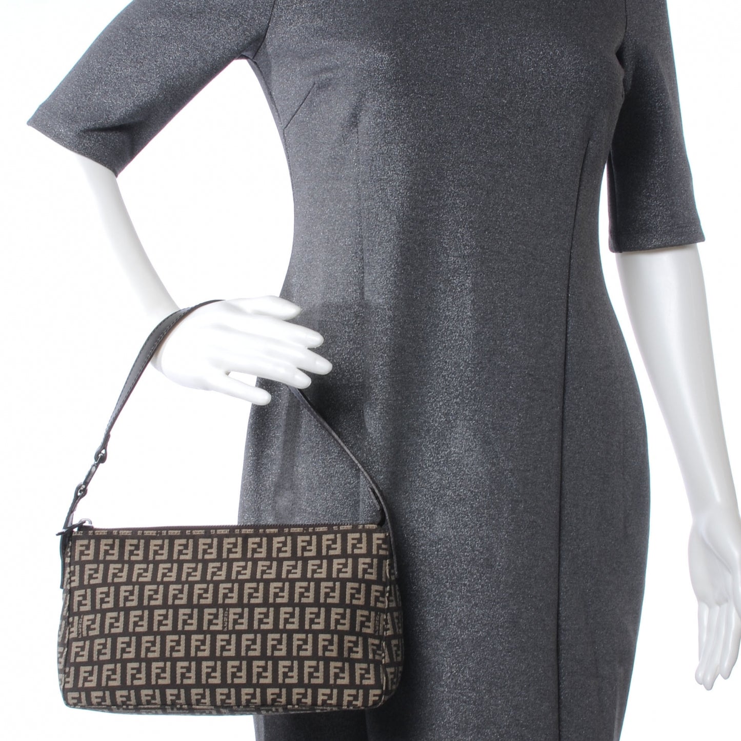 Zucchino Vitello Small Shoulder Bag Testa di Moro Beige