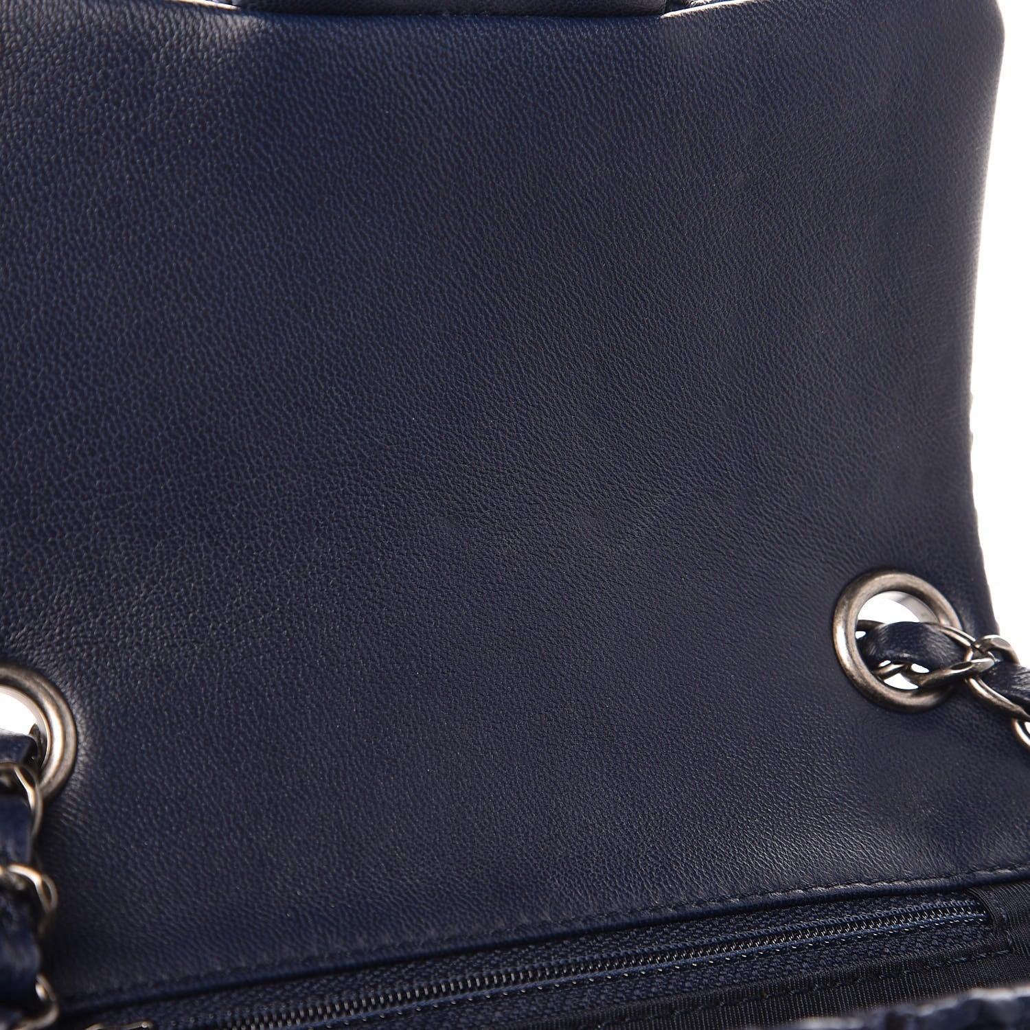 Chanel Lambskin Embroidered Small Flap Navy 8 of 9