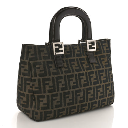 Fendi Zucca Top Handle Tote Tobacco 2 of 9