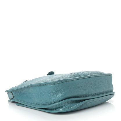 Hermes Taurillon Clemence Evelyne III PM Blue Jean 4 of 16