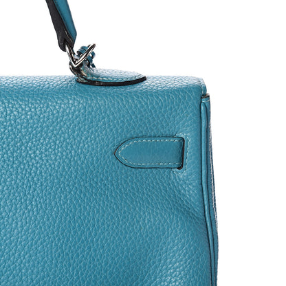 Hermes Taurillon Clemence Kelly Retourne 35 Bleu Izmir 28 of 33