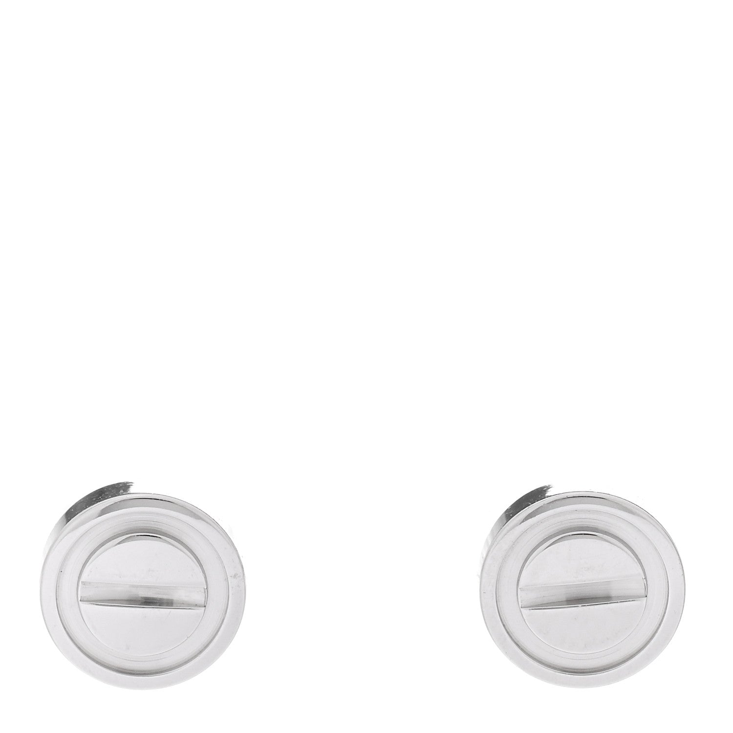 Cartier 18K White Gold LOVE Earrings 1 of 5
