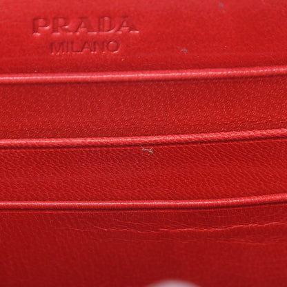 Prada Goatskin Chic Kisslock Mini Clutch Rosso 8 of 12