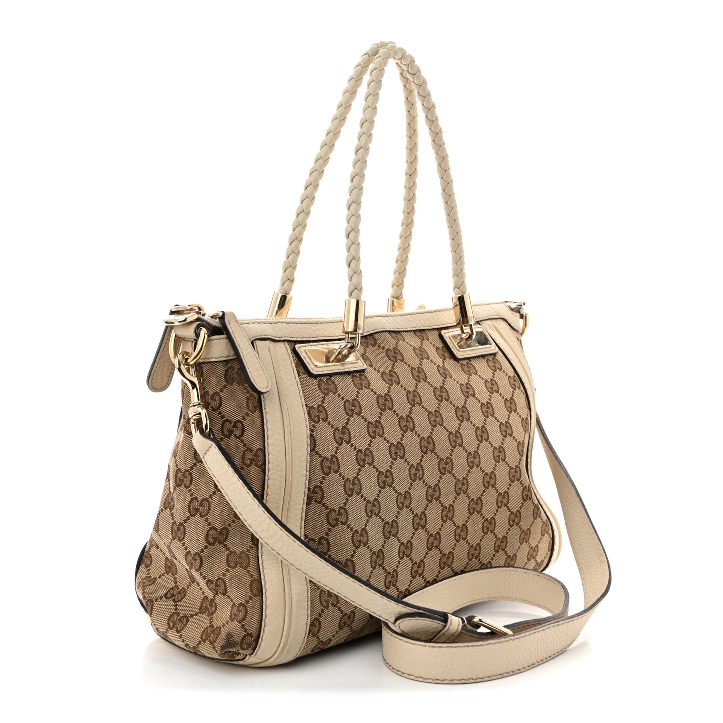 Monogram GG Canvas Small Bella Top Handle Bag Off White