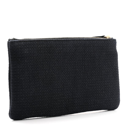 Chanel Mixed Fibers Small Deauville Pouch Black 3 of 7