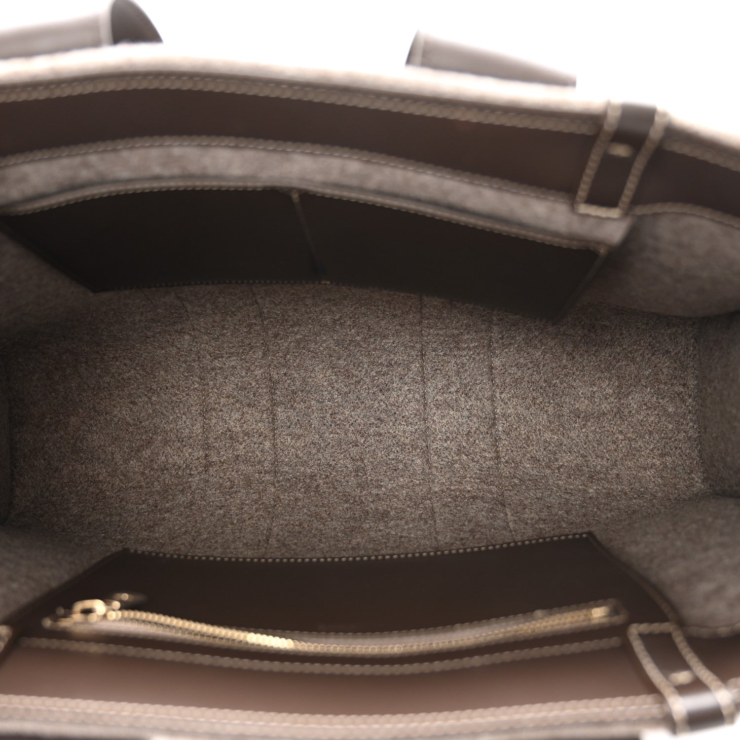 Chloe Felt Large Woody Ribbon Tote Deep Beige 5 of 11