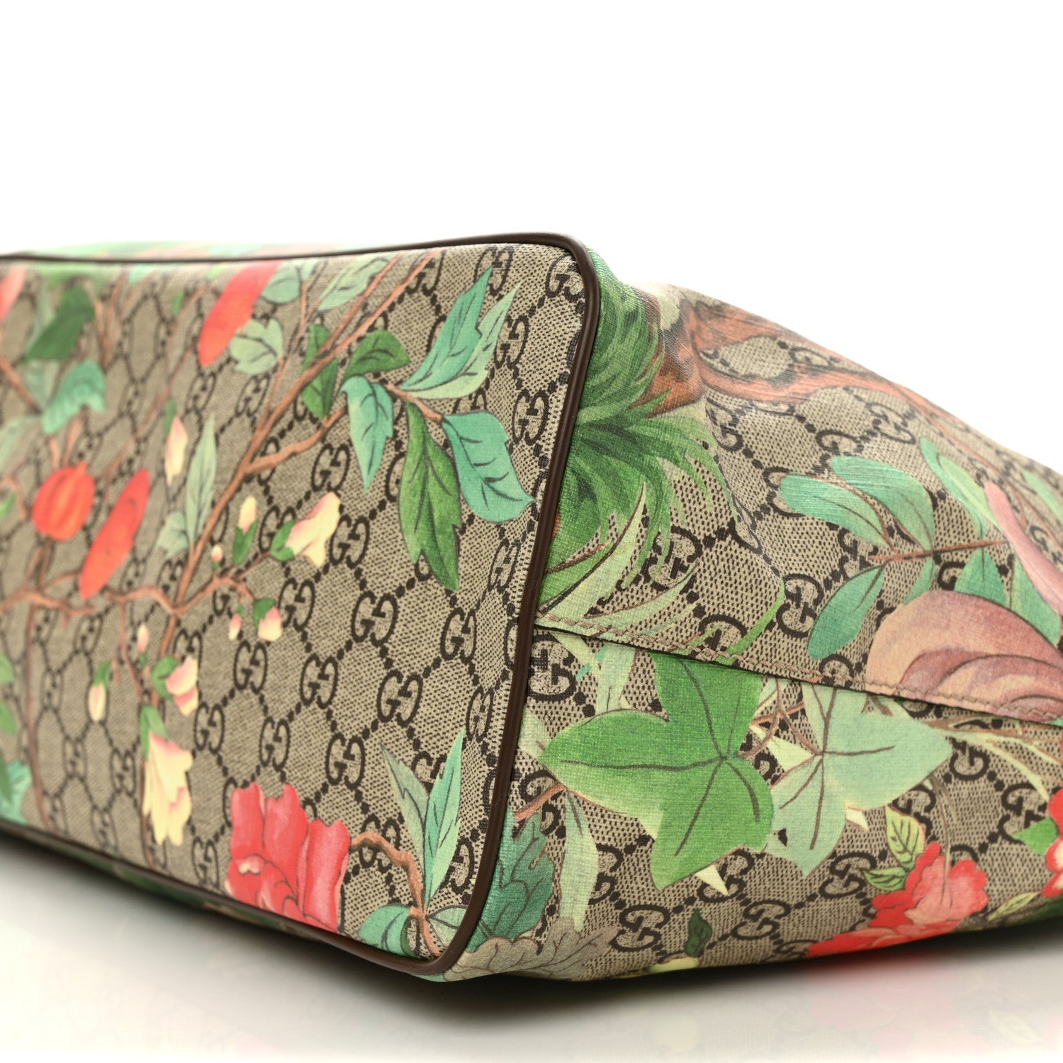 Gucci Soft GG Supreme Monogram Tian Medium Crossbody Tote Beige Multicolor New Acero 9 of 9