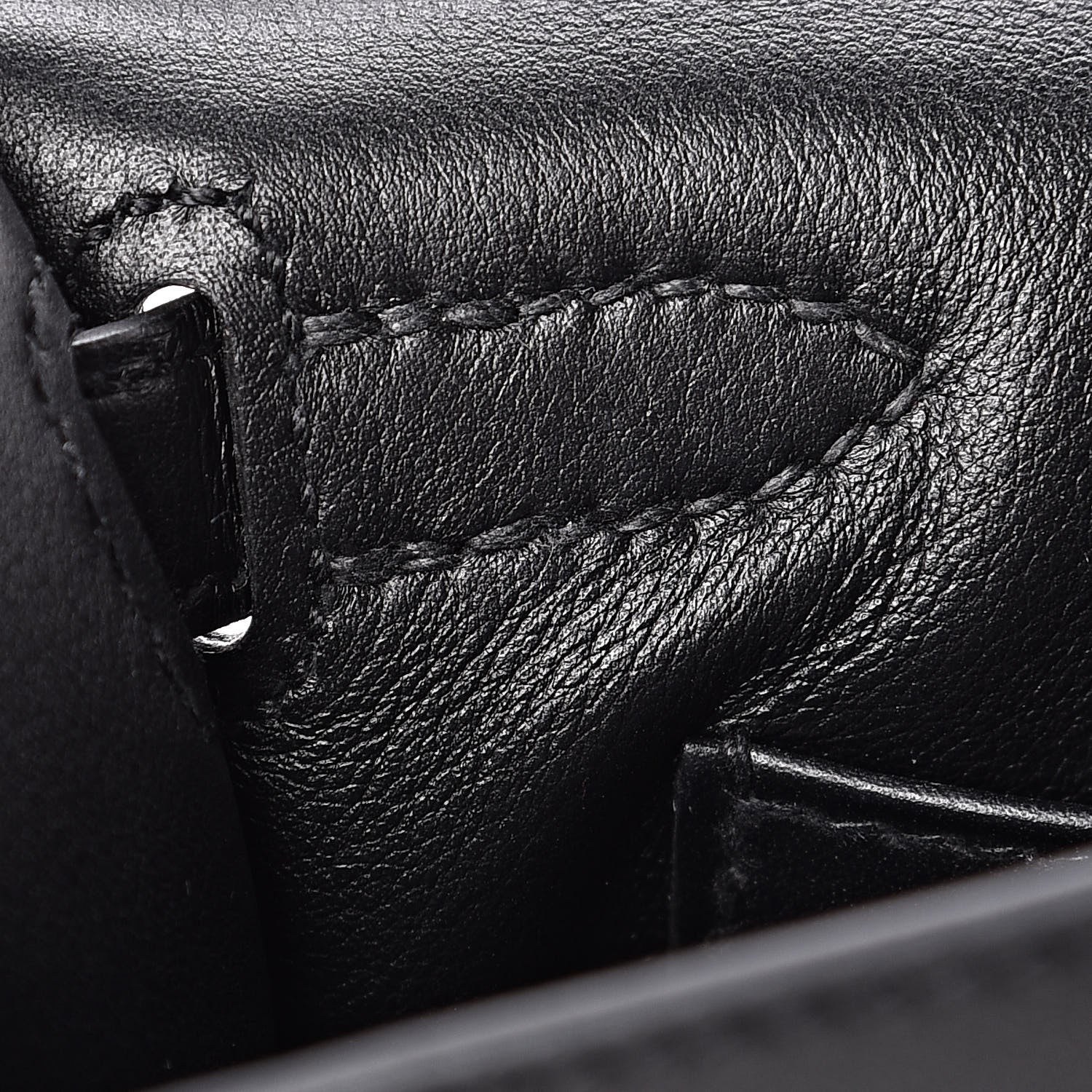 Hermes Swift Kelly Pochette Clutch Black 10 of 24