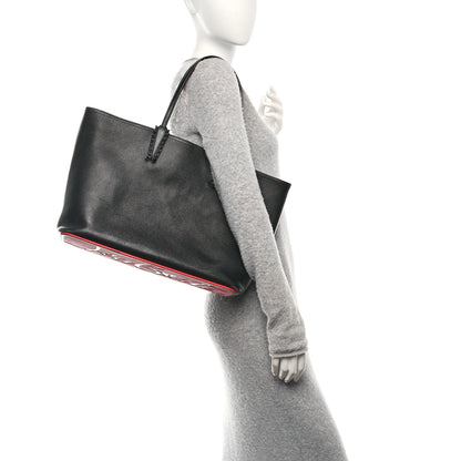 Christian Louboutin Calfskin Empire Spikes East West Cabata Tote Black 2 of 10