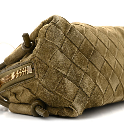 Bottega Veneta Suede Intrecciato Concert Pouch Mud 9 of 11