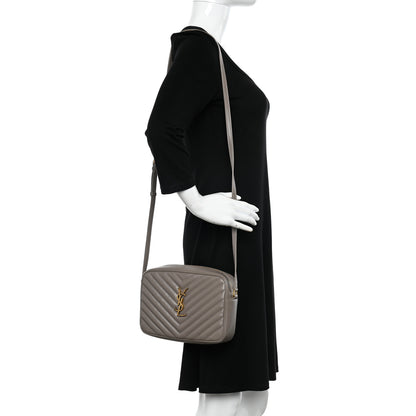Saint Laurent Calfskin Matelasse Monogram Lou Camera Bag Greyish Brown 2 of 9