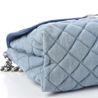 Stella McCartney Eco Denim Quilted Large Beckett Shoulder Bag Blue 5 of 8