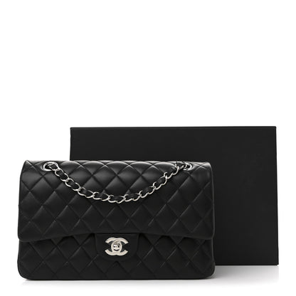 Chanel Lambskin Quilted Medium Double Flap Black 11 of 11