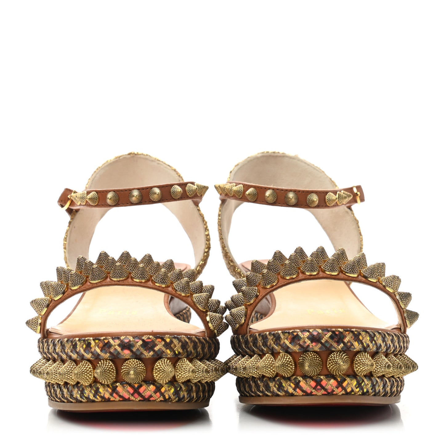 Calfskin Cordorella 60 Platform Sandals 36 Version Cuoio