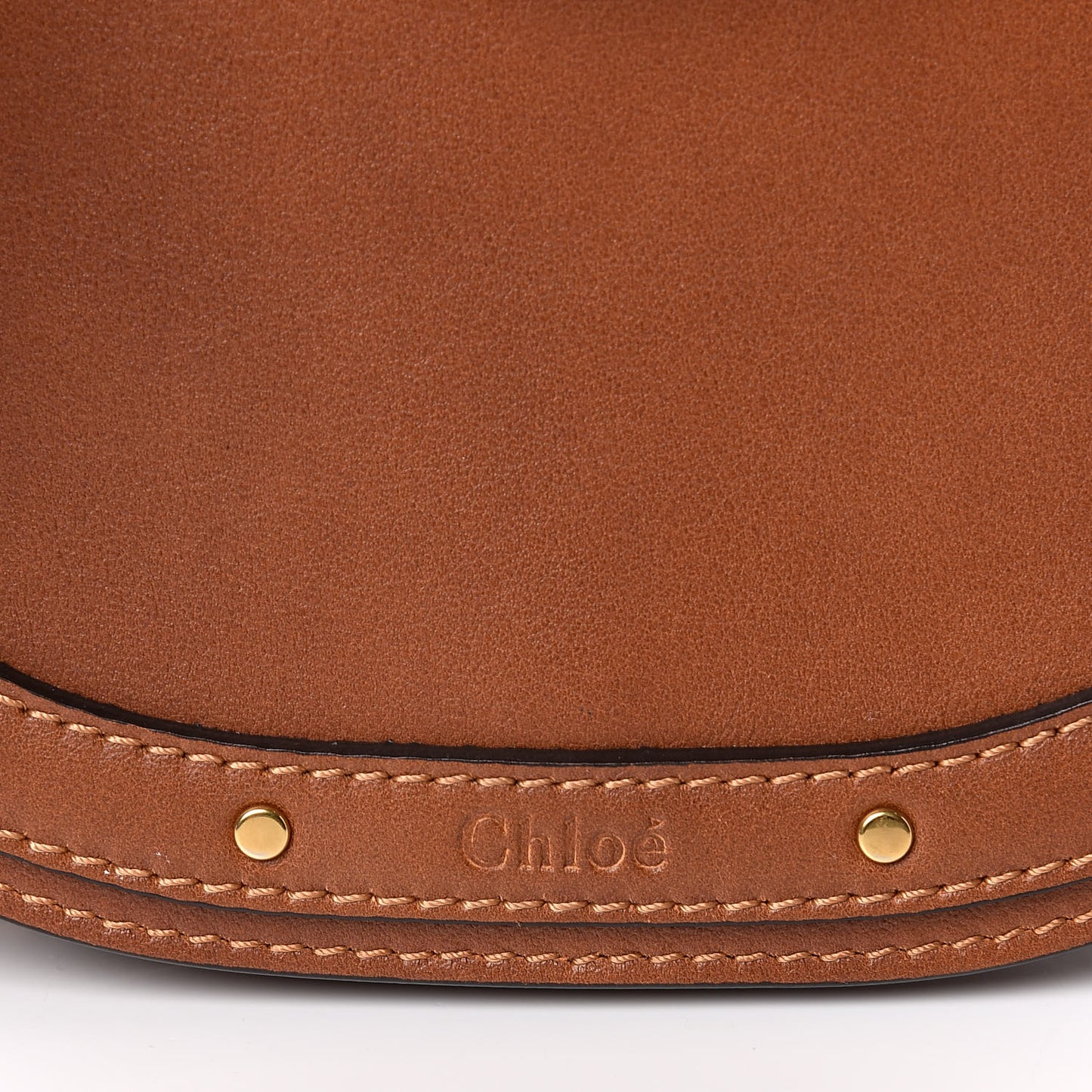Calfskin Suede Small Nile Bracelet Bag Caramel