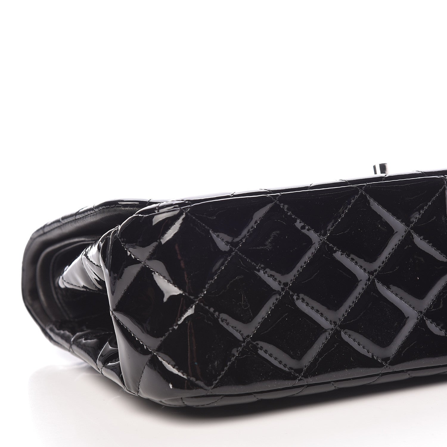 Chanel Patent Quilted Jumbo Double Flap Black 9 of 15