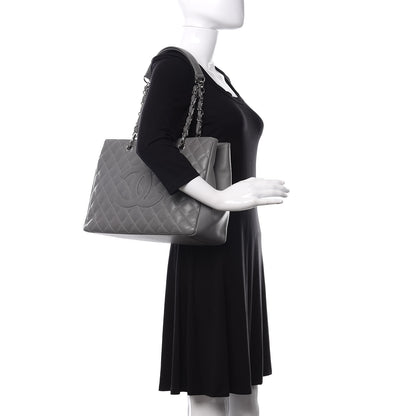 Chanel Caviar Quilted Grand Shopping Tote GST Grey 2 of 10