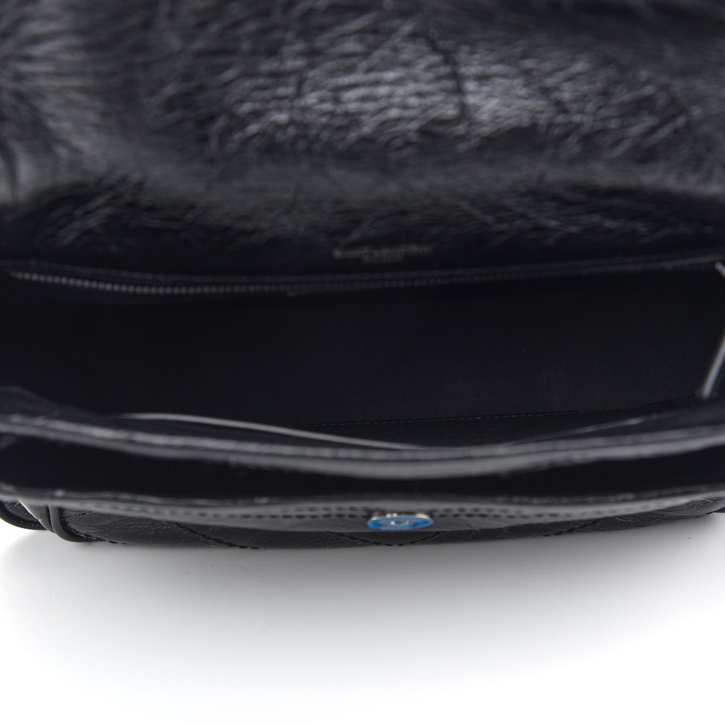 Crinkled Calfskin Matelasse Monogram Medium Niki Chain Satchel Black